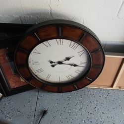Large WOOD FRAMED CLOCK