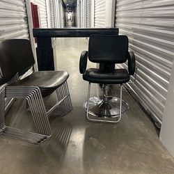 Beauty Salon station + 8 waiting chairs: USED