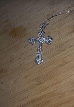 Moissanite Cross Pendant 925 Silver