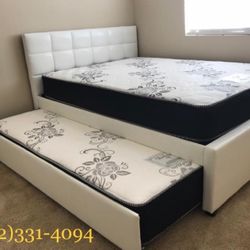 New Trundle Full/Twin W/Both New Mattresses 