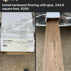 Glue Hard wood flooring