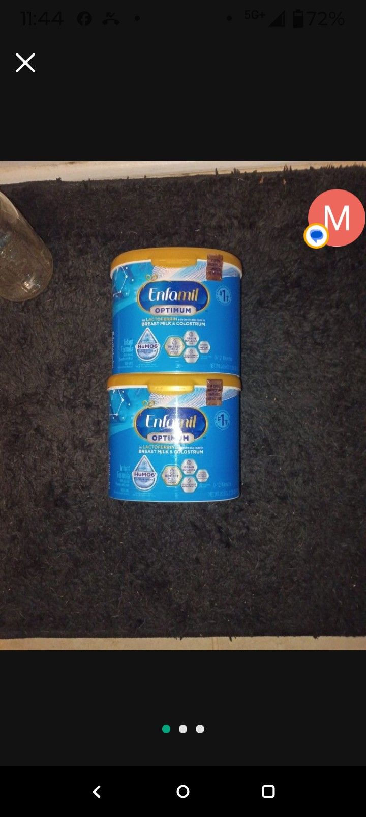 Enfamil optimum 20.5 oz tubs
