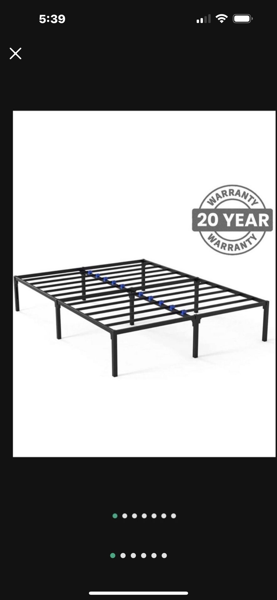 Queen Metal Bed Frame 14 Inches UrbanLab NEST Slumber QuickLock Ready