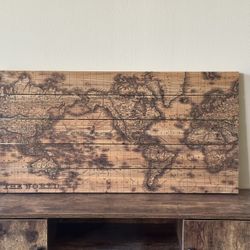 Wooden World Map