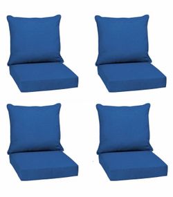 24 in. x 24 in. Outdoor Lounge Chair Cushion (4-Pack)