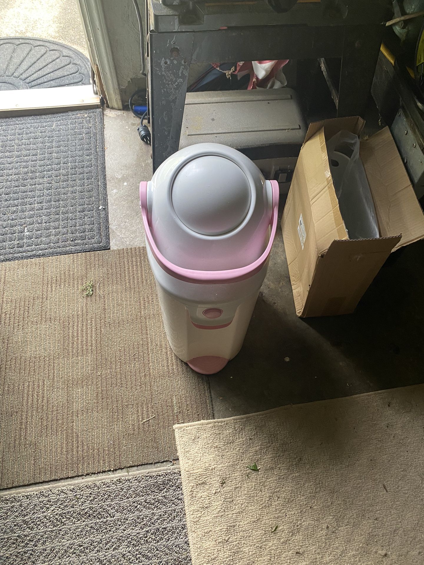 Pink Diaper bin