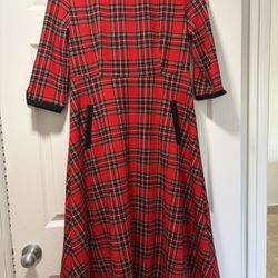 Emery Rose red tartan dress, size L 