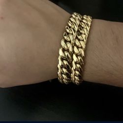 2 cuban link bracelets for $55 