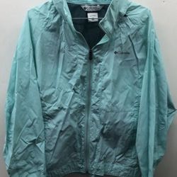 Columbia Full Zip Women's Windbreaker Packable Hidden Hood Size XL New MSRP $54.95
