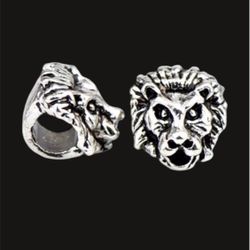 Brand New Silver Lion Bead