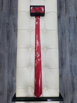 RED BOW-TIE & RED NECK-TIE SET