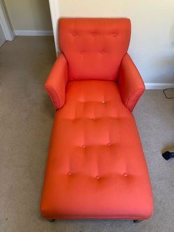 Vibrant coral chaise $60 OBO