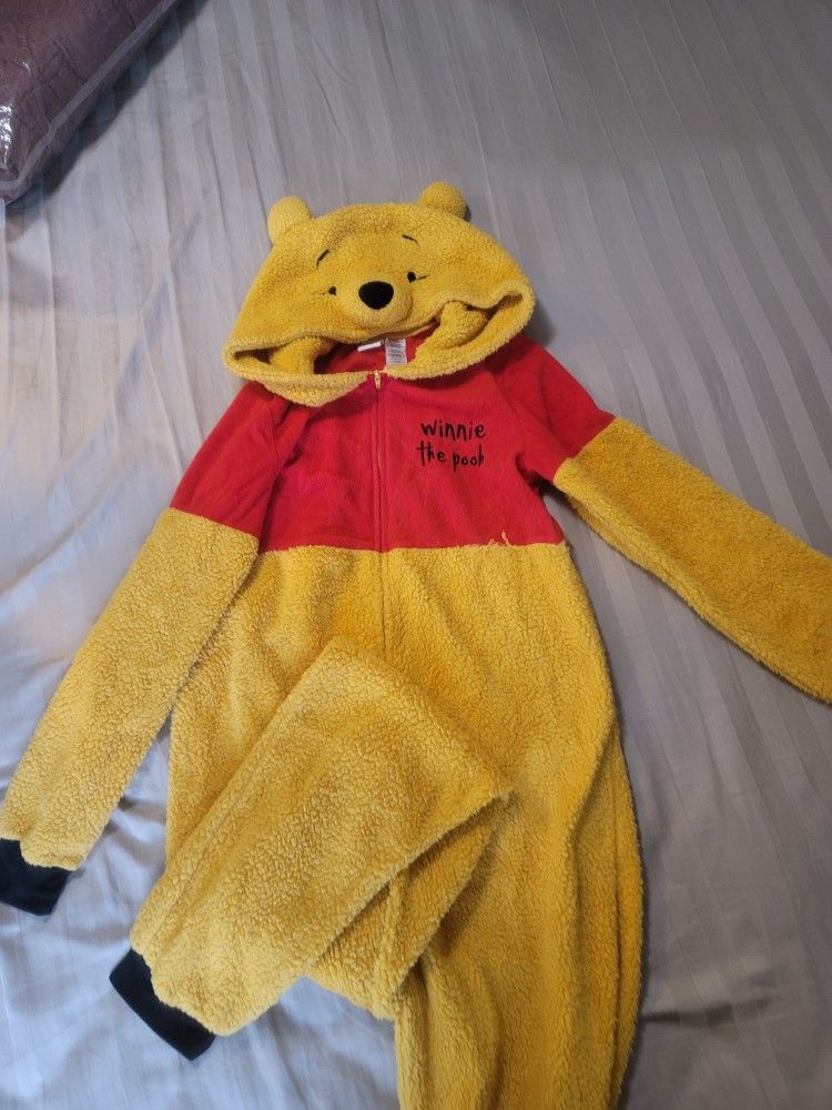 Winnie The Pooh Onesie Hoodie Costume Outfit Halloween Party Sleep Wear Pajamas