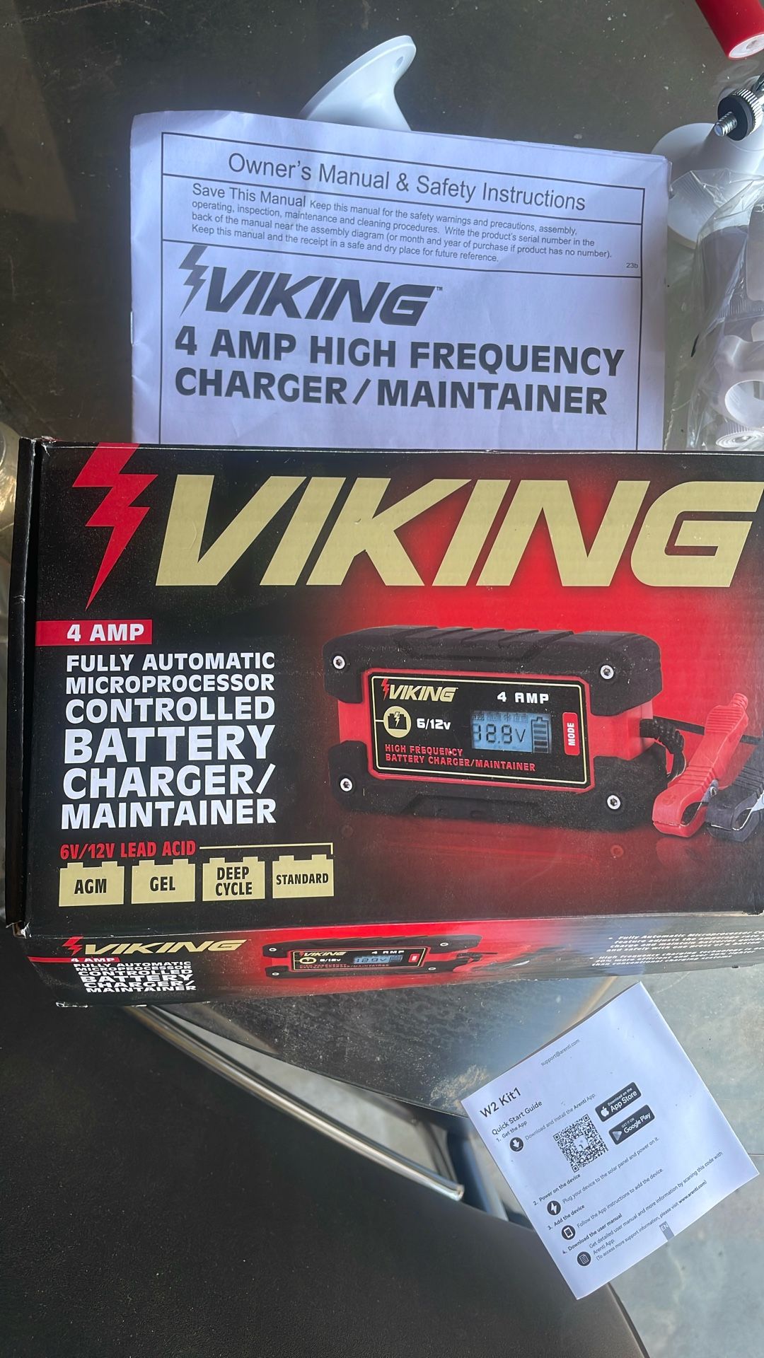 4 Amp automatic, micro processor controlled battery charger/maintainer
