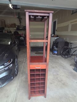 Tall Wooden Wine Cabinet