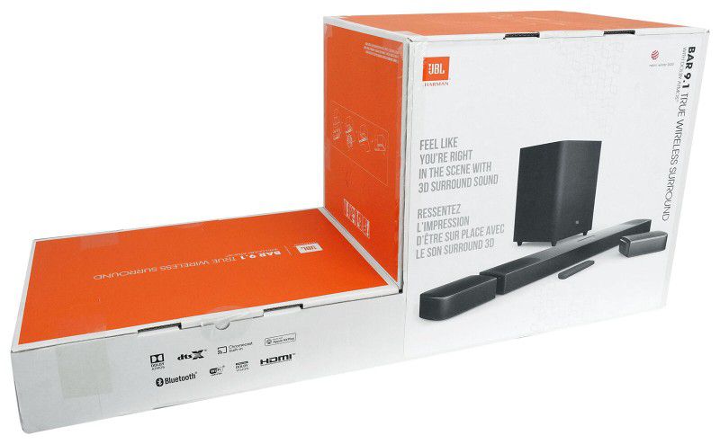 New Jbl 9.1 Sound Bar With Wireless Subwoofers 820 Watts