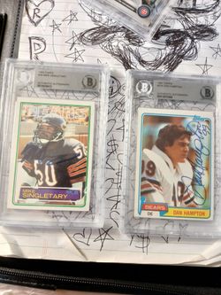 Chicago bears signed cards