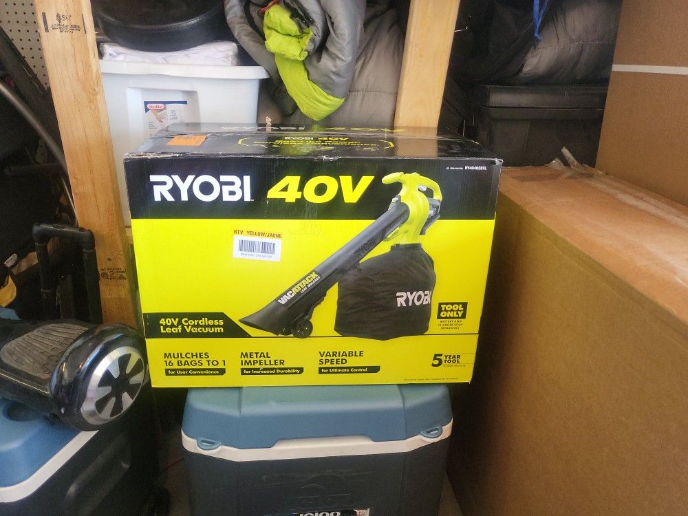 Ryobi Cordless Leaf Vaccuum 40V