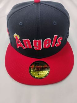 California Angels Retro Script New Era 59Fifty Fitted Hat size 7 3/8