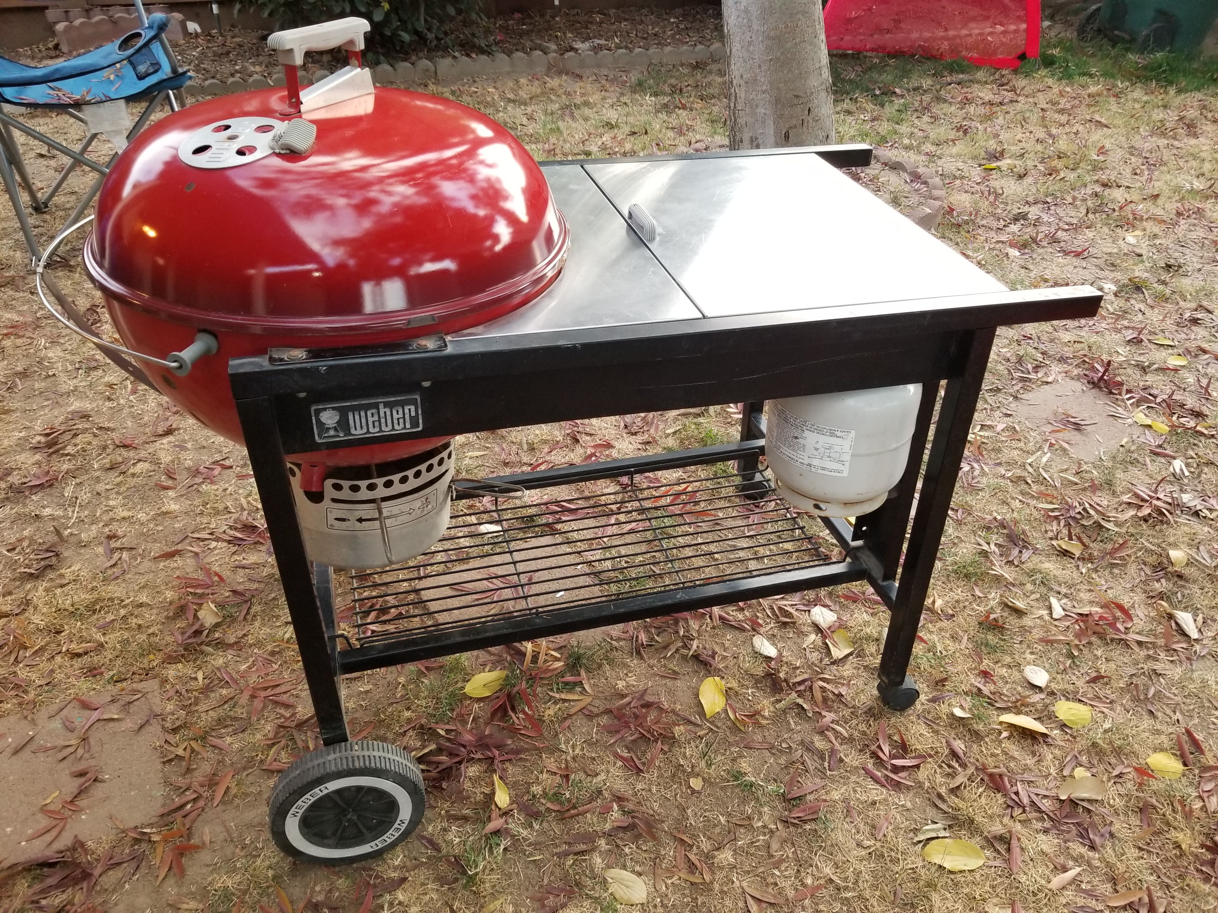 Vintage Weber Performer Stainless Steel Gas Assist