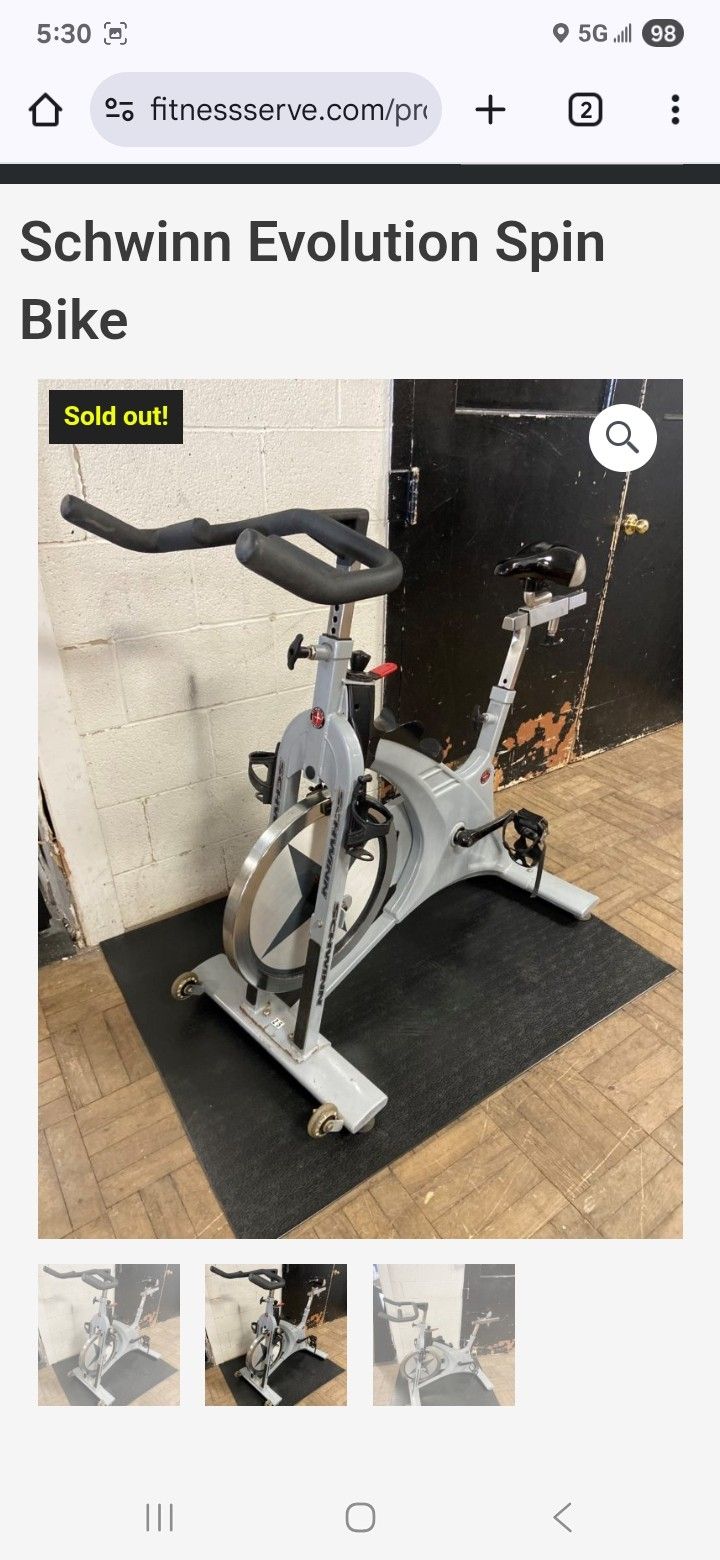 Schwinn Evolution Spin Bike, exercise Bike