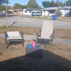 Garden Aluminum Set Chairs And Table