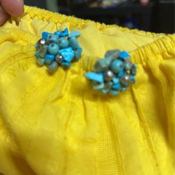 Turquoise Clip Earrings 