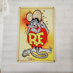 Rat Fink Hot Rod Culture Heavy Aluminum Metal Sign 