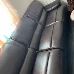 Brown Leather Couch