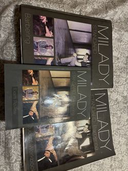 Used Milady barber study book set