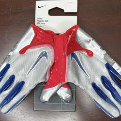 Brand New Nike Vapor Jet 7.0 Energy Football Receiver Gloves Red White Blue Men Sizes Small, Medium, Large, XL