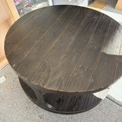 Round Wood Table 