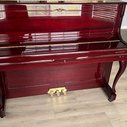 Samick Upright Piano SU-118FA Mahogany With French Legs With Bench