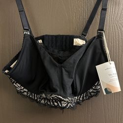 NWT Willow The Perfect Pumping Bra The Dairy Fairy Size Large Black  With Lace