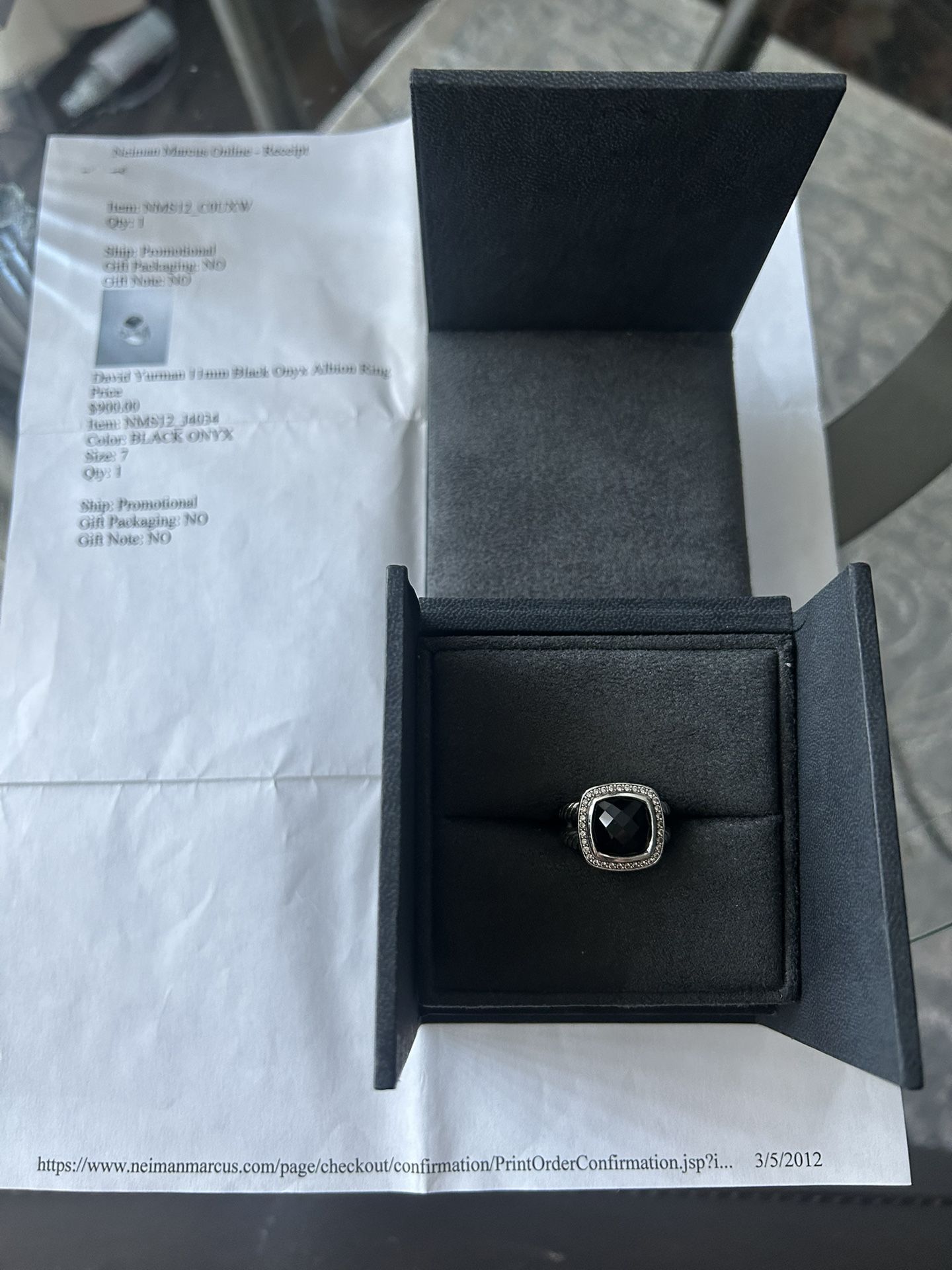 David Yurman 11mm Black Onyx Albion Ring