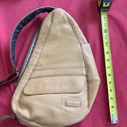 Leather Shoulder Sling Bag By LL Bean