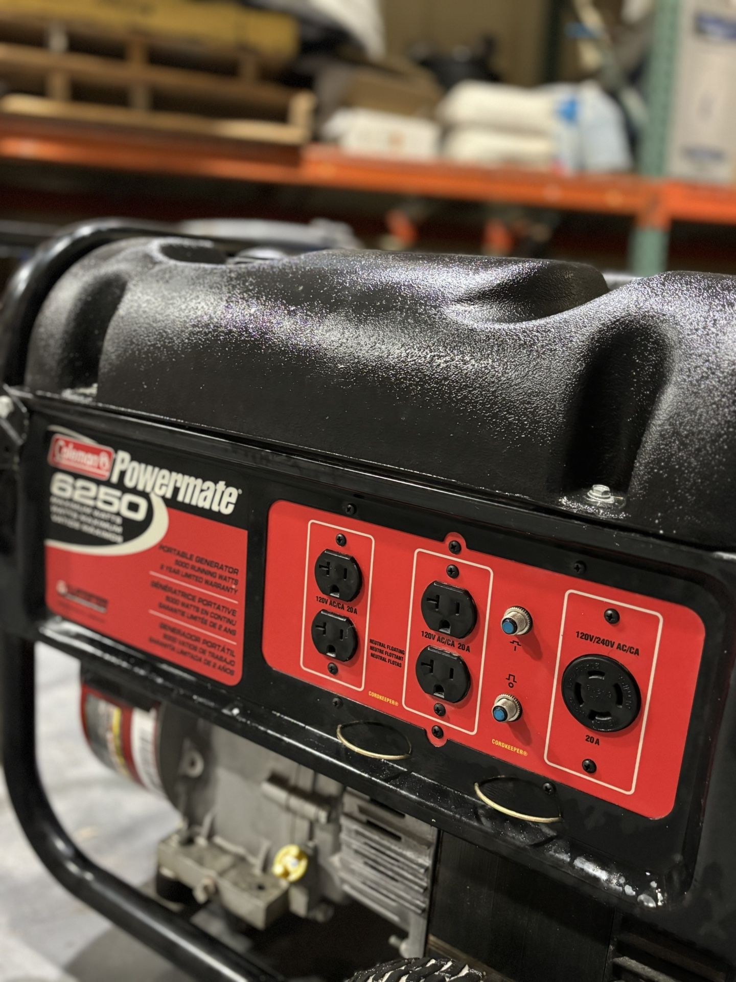 Coleman Powermate 6250W Gas Generator,Briggs&Stratton 10HP