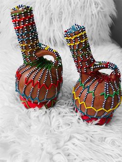 DECORATIVE Beaded Terracotta Jabana Traditional Clay Coffee Pot
