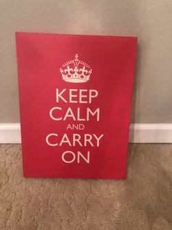 Keep Calm and Carry On canvas