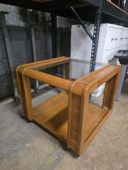 Single mid century end table, $65