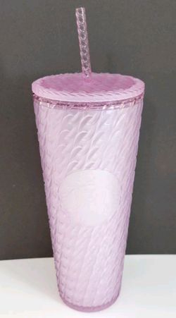 Starbucks 2024 Light Pink Chain Link Soft Touch Venti 24 oz Tumbler