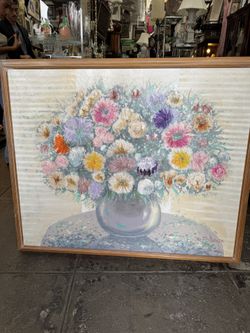 FERRANTE  20th Century FLORAL STILL LIFE OIL ON CANVES