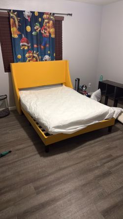Full bed with mattress. Barely used.