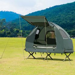 Portable PopUp Tent 1 Person with Sleeping Bag Comfortable Summer Outdoors