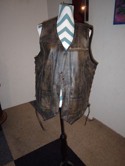 Leather Vest Xl 