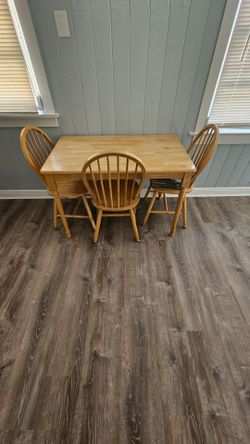 Wooden kitchen table