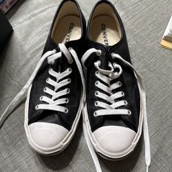 Converse Jack Purcell Black/White Comfort Wedge; Unisex Shoes 