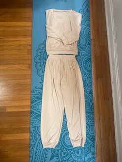 Cream Lounge Set (Top + Pants) – Size S