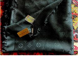 Authentic Black, Louis Vuitton Shawl Throw Wrap