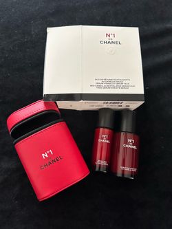 CHANEL N°1 Red Camellia Serum Duo with Red Travel Pouch